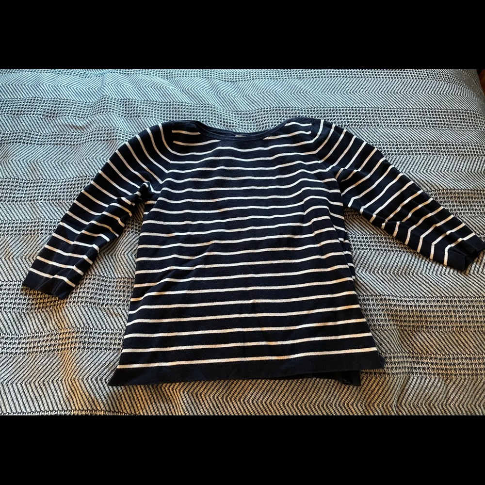 Jcrew Stripped Sweater with Zipper Detailing